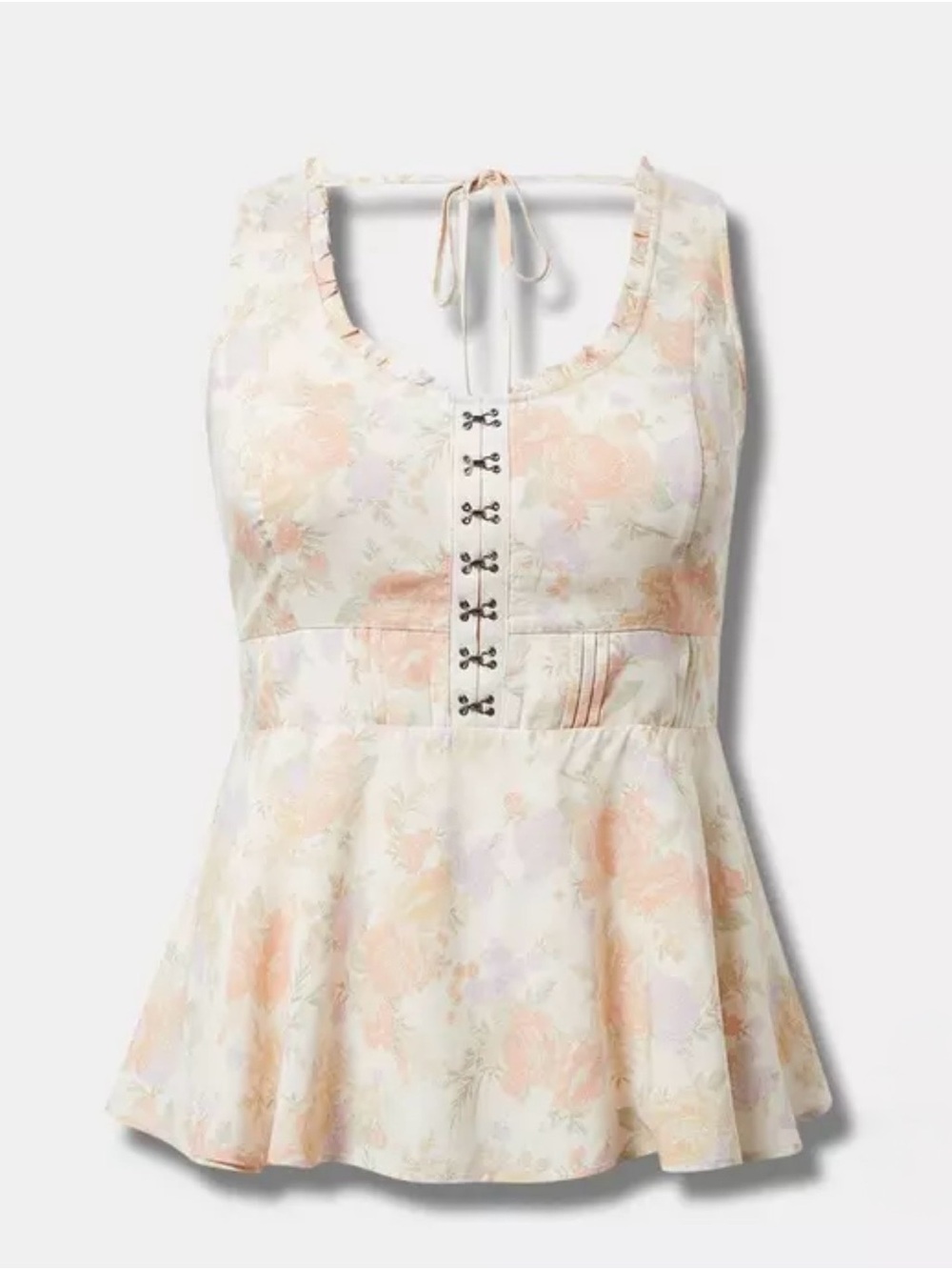 Torrid Babydoll Corset Top | SIZE 3X | NWT | COLOR Lush Floral Dew - Picture 4 of 7